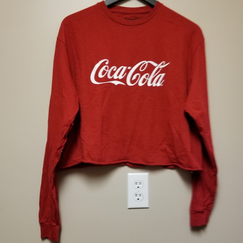Coca Cola Crop Shirt Large graphic tee